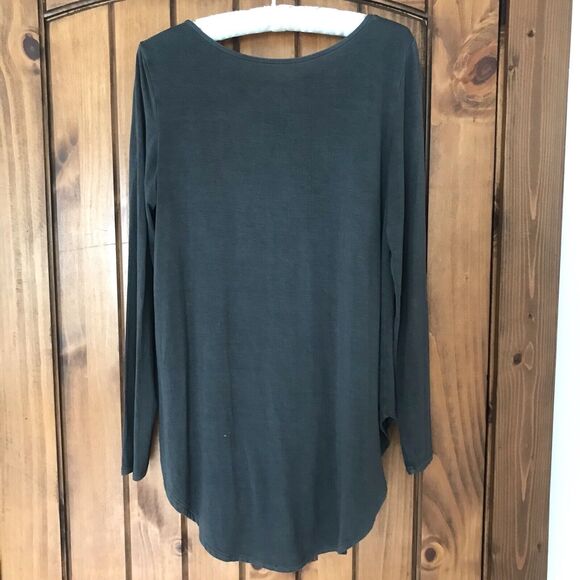 American Eagle Soft & Sexy Strappy Neck Gray Tunic Jegging Shirt Sz Small AE EUC - Picture 6 of 10